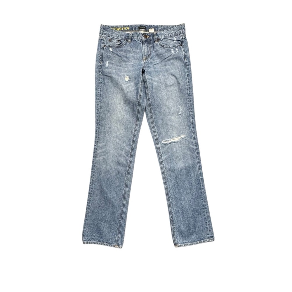 J. Crew Matchstick Straight Leg Low Rise Distressed Jean Womens 29‎ Rigid Casual